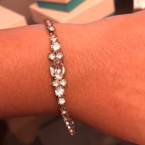 Antique rhinestone tennis bracelet size 8